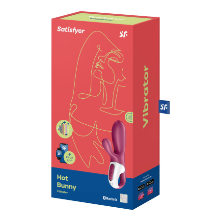 Вибратор-кролик Hot Bunny Satisfyer с нагревом и с мобильным управлением